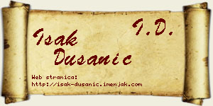 Isak Dušanić vizit kartica